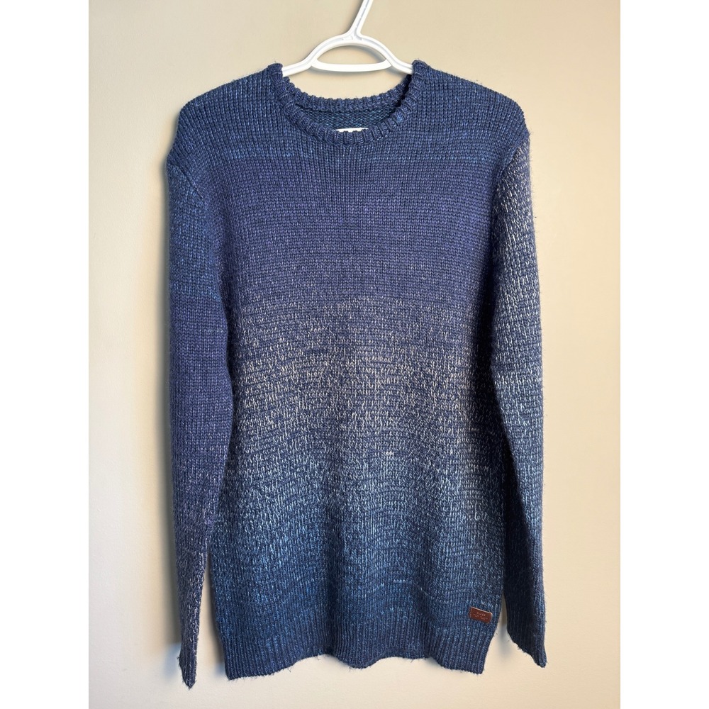 Globe Mens Blue Ombre Knit Sweater M Skater Surf Streetwear Marled Pullover